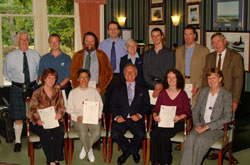 AITGA members receiving their certificates. Argyll Islands Tourist Guides Association Tour Guides Coll Tiree Iona Mull Ulva Colonsay Oronsay Islay Jura Gigha Lismore